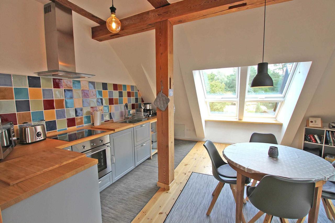 Ferienwohnung Im Forsthaus Am See Schwarz Bagian luar foto