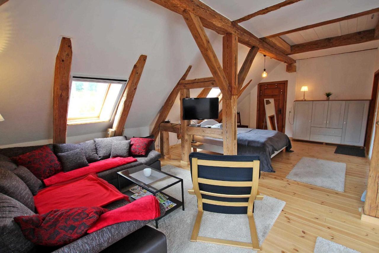 Ferienwohnung Im Forsthaus Am See Schwarz Bagian luar foto