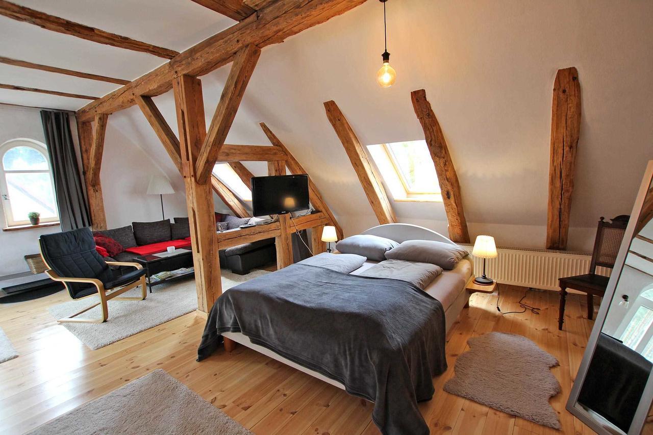 Ferienwohnung Im Forsthaus Am See Schwarz Bagian luar foto